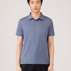 SUNSPEL Men’s Classic Jersey Polo Shirt, Selvedge Blue, Size XL